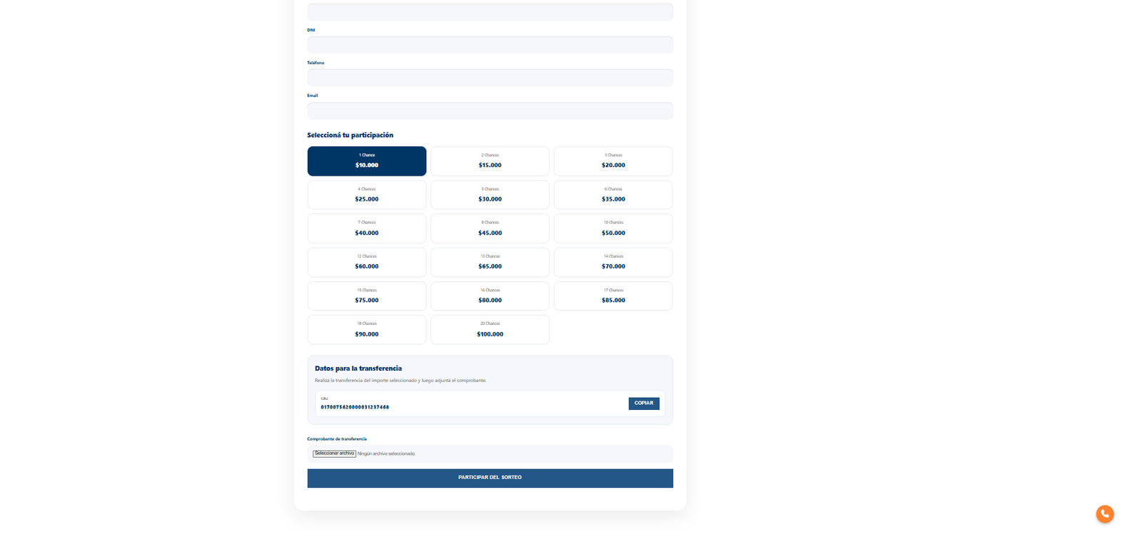 Sistema de Sorteo - Panel de Control